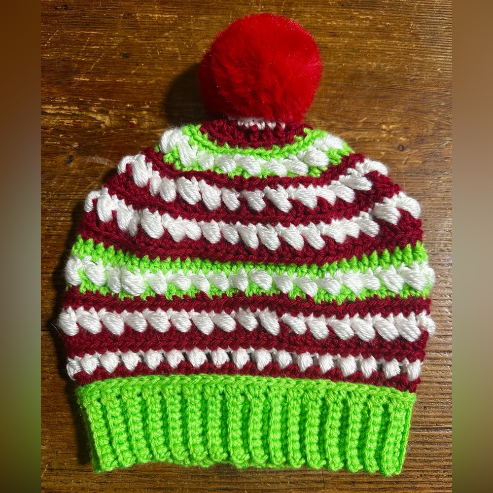 Grinch Beanie with Pom Pom
